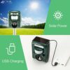 zonpor Ultrasonic Fox Repellent Cat Repellent Solar Battery Powered Animal Scarer Repellent for Garden, Waterproof Outdoor Deterrent Repeller