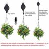Yotako 3 Pcs Hanging Basket Pulley, Hanging Plant Pulley Retractable Hanger Adjustable Heavy Duty Plant Pulley Hook with 3Pcs White Ceiling Hooks