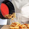 3PCS Air Fryer Liner Reusable Silicone Air Fryer Mats 8 inch Heat Resistant Round Non-Stick Air Fryer Liners Fryer Steamer Mats for Baking Parchm
