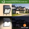 [6 Pack] 150 LED Solar Lights Outdoor iPosible Motion Sensor Security Lights Solar Powered Lights Waterproof 2000mAh Solar Wall Lights Outside fo