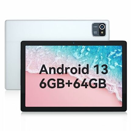 Okaysea Android 13 Tablet, 10 Inch, 6GB RAM 64GB ROM, Dual Camera, 5000 mAh Battery Touchscreen Tablet-PC(Grey)