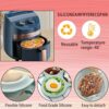 1pcs Reusable Air Fryer Egg Mould 3 Hole Silicone Ramekins for Air Fryer Suitable for Air Fryers Above 6QT Perfect for Parties Weddings Birthdays