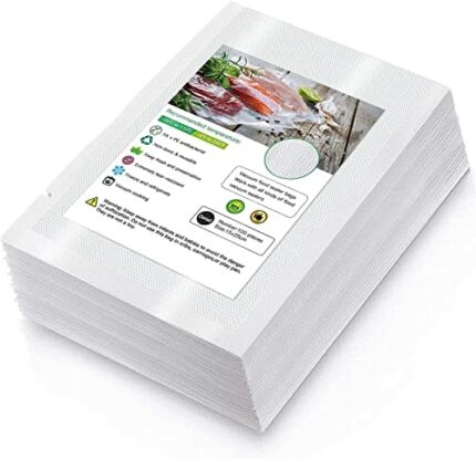 Vacuum Food Sealer Bags 20X30cm 100 Bags Commercial Grade Textured Food Vacuum Sealer Bag Thick Embossed Bags Upgrade Design Pre-Cut Bag BPA Free