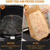 VIKKI Air Fryer Liners, 100pcs Disposable Ninja Dual Parchment Paper Liners Non-Stick Baking Paper Multipurpose Oil-Proof 8.7in Large Liners for