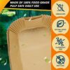 VIKKI Air Fryer Liners, 100pcs Disposable Ninja Dual Parchment Paper Liners Non-Stick Baking Paper Multipurpose Oil-Proof 8.7in Large Liners for