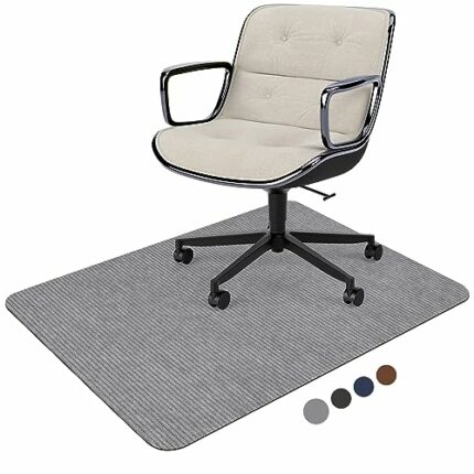 Corduroy Chair Mat for Hardwood Floor, 55"x35" Office Chair Mat Desk Chair Mat for Rolling Chair, Large Anti-Slip Backing Low-Pile Office Rug Flo