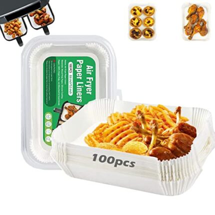 Air Fryer Disposable Paper Liner for Ninja Dual Air Fryer,100Pcs Air Fryer Paper Liners, Airfryer Parchment Liners for Ninja AF300UK/ AF400UK, Ac