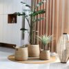 Woven Plant Pot Large, Straw Flower Pot Natural Plant Pot Large Woven Plant Pots Indoor with Liner Large Rope Planter Large Woven Storage Basket