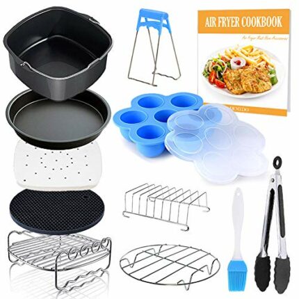 Square Air Fryer Accessories, Set of 12 for Most 5.5L Air Fryers and above, Philips Air Fryer 6.2L-7.2L, COSORI 5.5L,Tower Air Fryers Vortx 7L, A