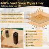 VFMFM Air Fryer Liners, 100PCS Disposable Parchment Paper Liners for Ninja Dual Air Fryer AF300UK AF400UK, Air Fryer Accessories for Ninja, Salte