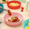 2pcs Air Fryer Basket Silicone, Silicone Air Fryer Liners, Silicone Pot Silicone Pans, Silicone Pot Square Liner Reusable for 3-5 Quart Air Fryer