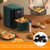 10Pcs Air Fryer Rubber Bumpers, Premium Silicone Air Fryer Bumpers Feet, Tray Non-Scratch Protective Covers for Air Fryer Grill Pan Plate Tray Ru
