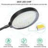 15W LED Grow Light, 78 LEDs Sunlike Full Spectrum Plant Lights with Timer, 5 Dimmable Levels, Auto On/Off, 360°Adjustable Gooseneck Waterproof Gr