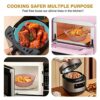 2pcs Air Fryer Basket Silicone, Silicone Air Fryer Liners, Silicone Pot Silicone Pans, Silicone Pot Square Liner Reusable for 3-5 Quart Air Fryer