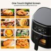 SXYCMY Air Fryer, Oil-Free Touch Screen 4.5L Air Fryer with Low Noise, Silicone Liner and Rapid Air Circulation - Dishwasher Safe Parts, Timer &