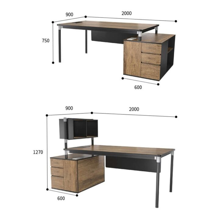 ZCMEB Office Furniture Desk Staff Table And Chair Combination Computer Office Table Single Simple (Color : Argento)