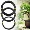 WUHECOME 3 Rolls Bonsai Training Wire 1.0 mm/ 1.5 mm/ 2.0 mm Aluminium Plant Training Wire Tree Training Wires Kit Black Garden Wire for Shaping