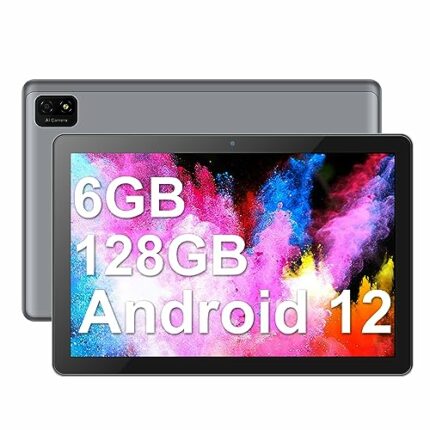 CWOWDEFU Tablet 10 inch Android 12 Tablets PC 6GB RAM 128GB ROM Octa Core 2.4G / 5G WiFi Tabletas 10.1 HD Tablet for Kids, GPS