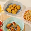 Xzeemo 2pcs Silicone Air Fryer Liners, Air Fryer Silicone Pot, Air Fryer Replacement Basket, Food Grade Silicone Baking Tray, Air Fryer Accessori