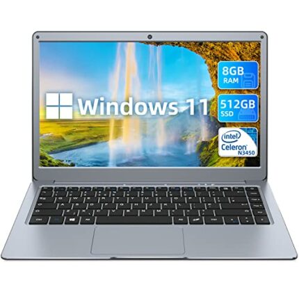 jumper Windows 11 Laptop, Intel Quad Core 8GB RAM 512GB SSD laptops, 13.3 Inch FHD 1920x1080 Notebook with 2xUSB 3.0, Dual Band WiFi, Bluetooth 4