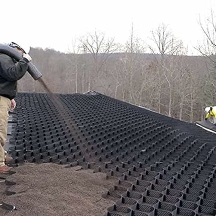 ELzEy Ground Grid Flexible Ground Grid Geogrid, Heavy Duty Garden Shed Base Kit Hdpe Permeable Earthwork Base Core Geocell (Size : 6m x 6m (19.5F