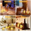 Ymenow Rechargeable Tea Lights Candles with Remote Control Timer, 6pcs Electric Battery Operated Tealight Candles Flickering with USB Charging Ca
