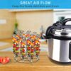 Victop Skewer Stand Stainless Steel Skewer with Dehydrator Stand Air Fryer Accessories for Ninja Foodi Compatible with Instant Pot 8 Quart