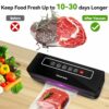 Vacuum Sealer Machine, Vacuum Food Sealer with 20pcs Seal Bags Heat Sealer Machine for Dry and Moist Food Fresh Preservation, Hose Included