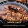 Tower T16018RG 3.5 Litre Stainless Steel Slow Cooker with 3 Heat Settings and Keep Warm Function, 210W, Black and Rose Gold