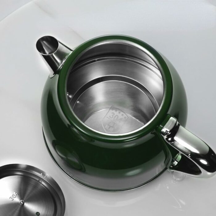RILOOP Retro Kettle Household High-Value Electric Kettle to Boil Water Automatic Power-Off Tea Kettle Electric Appliances, for Kitchen/K Green