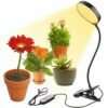 15W LED Grow Light, 78 LEDs Sunlike Full Spectrum Plant Lights with Timer, 5 Dimmable Levels, Auto On/Off, 360°Adjustable Gooseneck Waterproof Gr