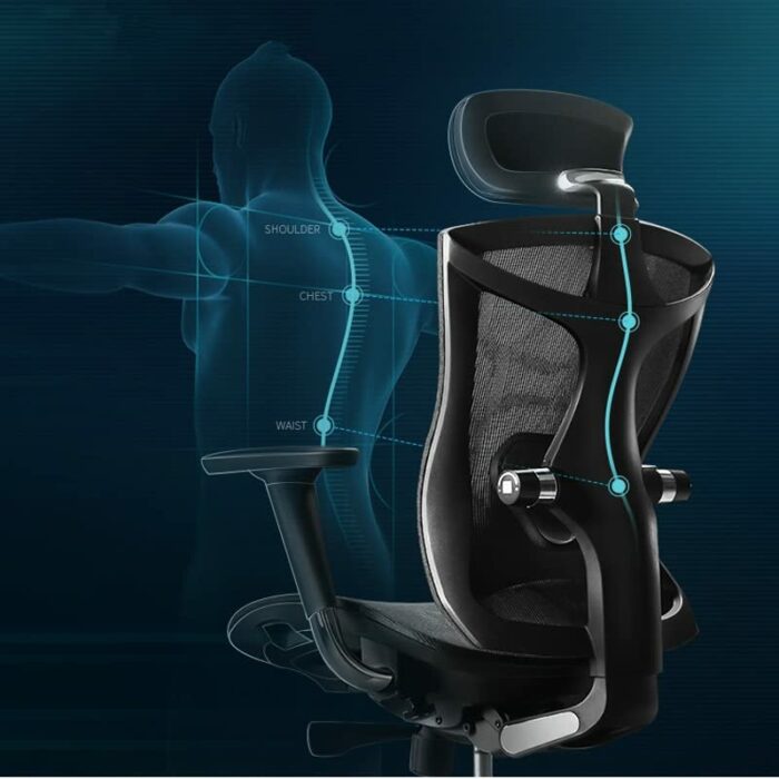 TFIIEXFL Ergonomic Computer Chair Home Waist Engineering Office Chair E-sports Seat Human Design Multi-function Adjustment