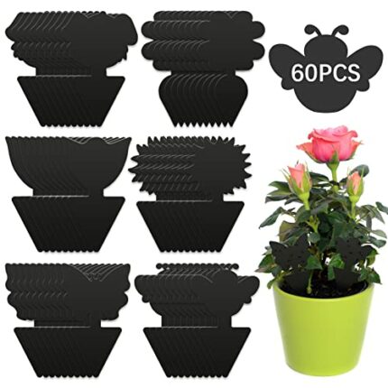 60pcs Fruit Fly Trap, Sticky Fruit Fly and Fungus Gnat Trap, Dual-Sided Fruit Fly Trap Bug Catcher for Protect Plants and Control Indoor Plant Bu