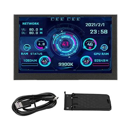Pissente PC CPU Data Monitor 5in IPS USB C TYPE C for AIDA64 Temperature Display PC CPU GPU RAM Data Monitor
