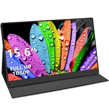 UPERFECT Portable Monitor, 15.6" Portable Monitor, 1920×1080 Full HD IPS USB C Monitor with Standard HDMI, Type C, OTG, and VESA Hole for Laptop