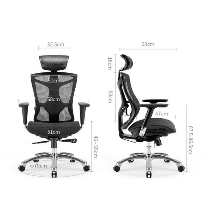 TFIIEXFL Ergonomic Computer Chair Home Waist Engineering Office Chair E-sports Seat Human Design Multi-function Adjustment
