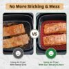 2Pcs Air Fryer Liners, Silicone Air Fryer Liners Square, Air Fryer Liners Silicone, Air Fryer Silicone, 8.5inch Reusable Air Fryer Liners, Non-St