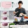 2pcs Slow Cooker Liners Silicone Crock Pot Liner Reusable Cooking Bags Liners Leakproof Slow Cooker Divider Liner Dishwasher Safe Slow Cooker Acc