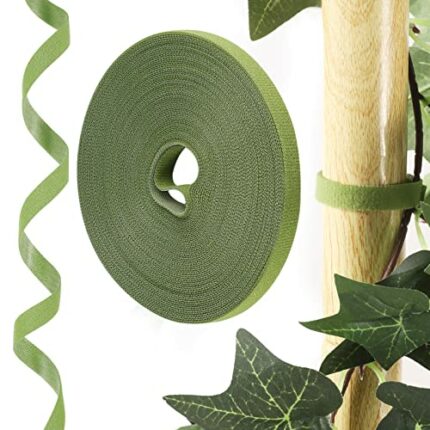 25M Green Plant Ties, 10mm Wide Garden Ties Tape Self Adhesive Tape Sticky Tape Reusable Strips Green Cable Ties Plant Supports for Garden Climbi
