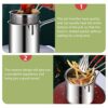 UPKOCH 1 Set Kitchen Fry Pot Deep Frying Basket with Tong Food Cooking Pot Mesh Fryer Basket with Fried Wire Baskets Deepen Milk Pan with Basket