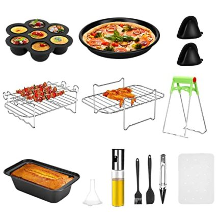 Air Fryer Accessories Set,Double Basket Airfryer Accessory Compatiable for Ninja Foodi AF300UK,Ninja Airfryer Accessories UK,General Air Fryers A