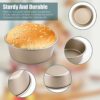 2 Pack Air Fryer Egg Moulds, 4.3 Inch Nonstick Air Fryer Baking Pans Reusable Food Grade Carbon Steel Air Fryer Accessories for Cooking Baking (G