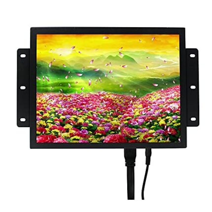 VSDISPLAY 12.1 inch 800x600 4:3 700nit TFT LCD Monitor, DVI HDMI VGA Video Input,Dual Speakers,Portable Industrial Monitor for CNC Machine