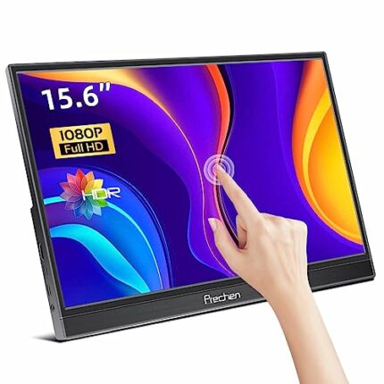 Portable Monitor Touchscreen,15.6 Inch 1920x1080 USBC Monitor with HDMI USBC Ultra-Slim IPS Display,Plug&Play,HDR External Monitor for Laptop PC