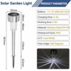 12 Pack Solar Stake Lights Outdoor Garden LED Light, Cool White Light, Garden Solar Stakes Light, with Solar Panel, Waterproof Outdoor Pathway Li