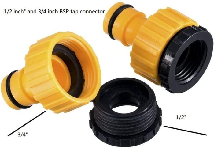 ZHIHUI Hose Connetor, Hose End Quick Connect fitting, Gardening Watering Car Washing Hose Quick Connector, 1/2" Hose Pipe Quick Connector + Fauce