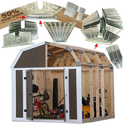 EZBUILDER 50 Structurally Stronger Truss Design Easy Shed Kit Builds 6in–14in Widths Any Length Storage Barn Garage Playhouse Framing 2x4 Basic R