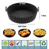 2Pcs Air Fryer Silicone Liners Reusable Air Fryer Silicone Pot Heat Resistant Round Silicone Baking Pan/Basket Air Fryer Accessories Paper Liners