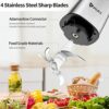 2L Electric Mini Food Chopper Food Processor Meat Grinder,4 Bi-Level Blades,500 W Stainless Steel Bowl Kitchen Mincer Blender for Meat, Vegetable
