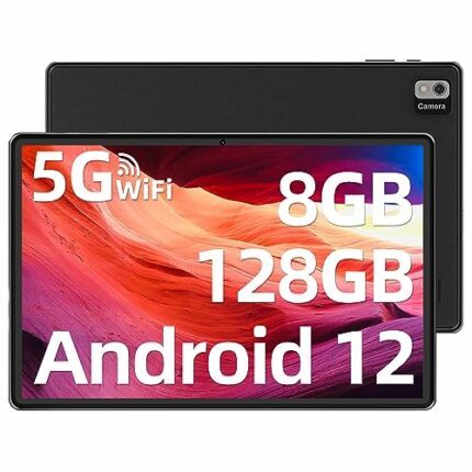 SGIN 10.1 Inch Tablet, Android 12 Tablets with 8GB RAM 128GB ROM(TF 512GB), MTK Octa Core Processor, 1920×1200 FHD IPS Screen, 6000mAh Battery, 8